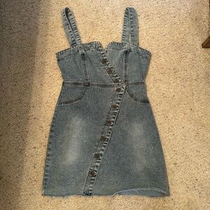 Mini denim dress